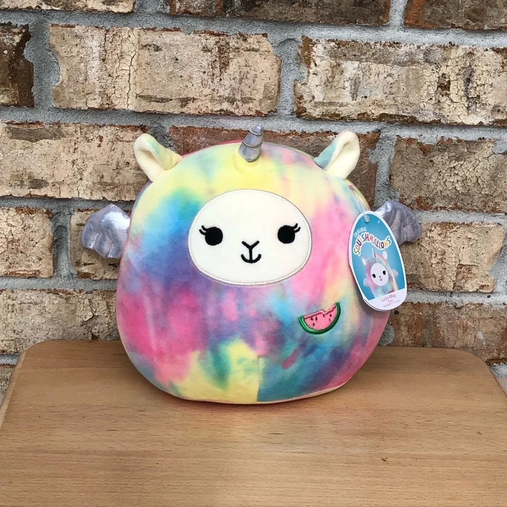 Squishmallows Kelly Toys 2021 Tie Dye Lucy-May The‎ Rainbow 8”